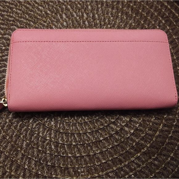 Kate Spade Laurel Way Neda Zip Around Continental Wallet Pink - Picture 2 of 10